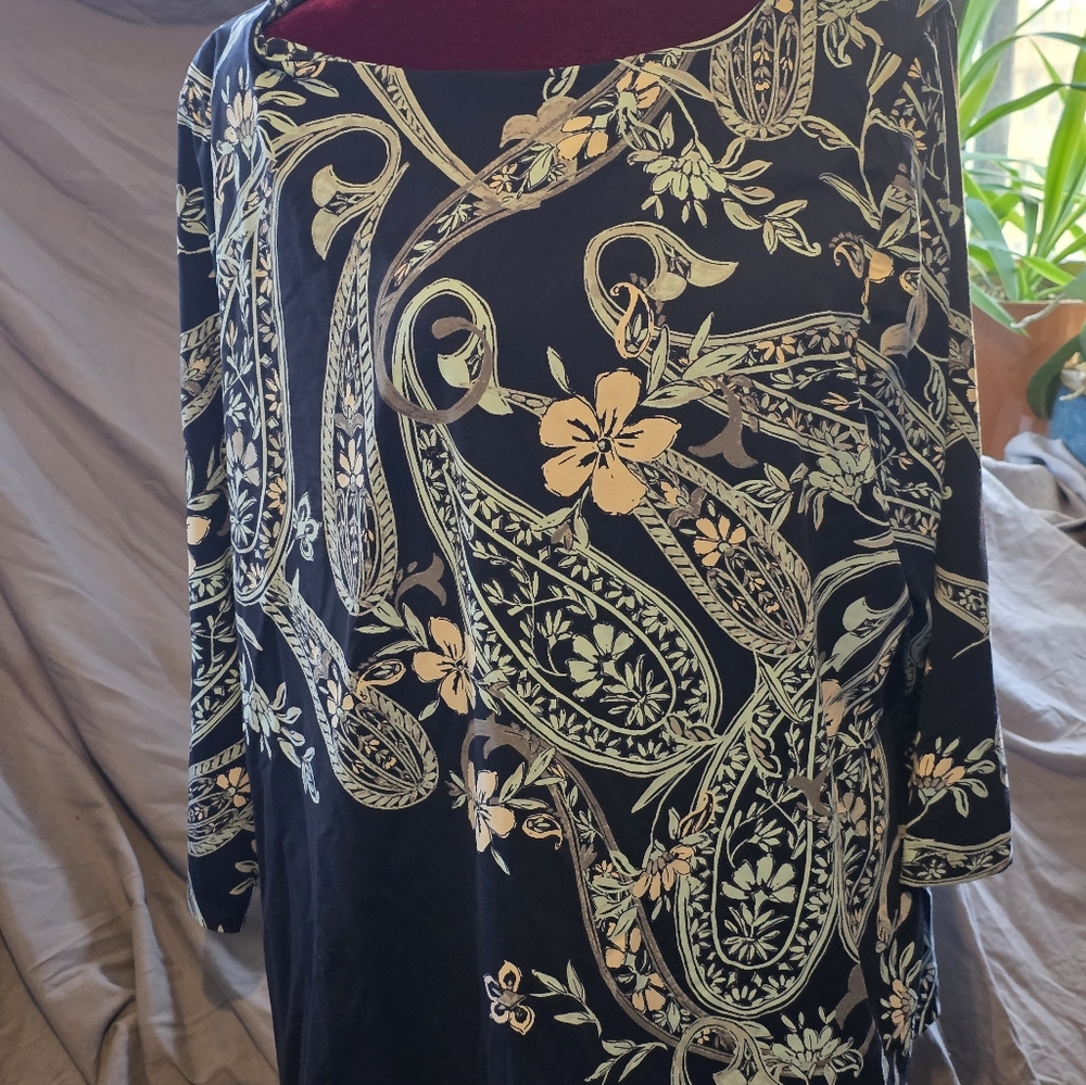 Floral Paisley Print Top